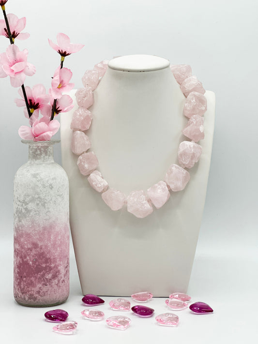 Rosenquarz Halskette