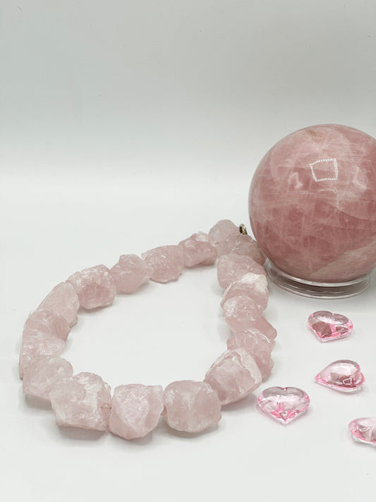 Rosenquarz Halskette