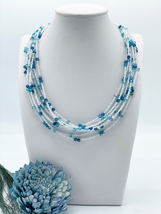 Apatit & Zirkonia Halskette