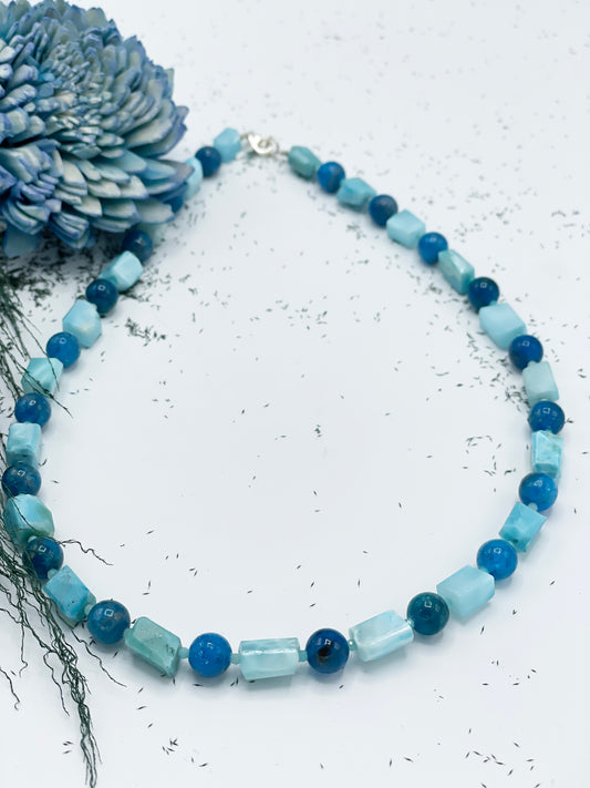 Larimar & Apatit Halskette