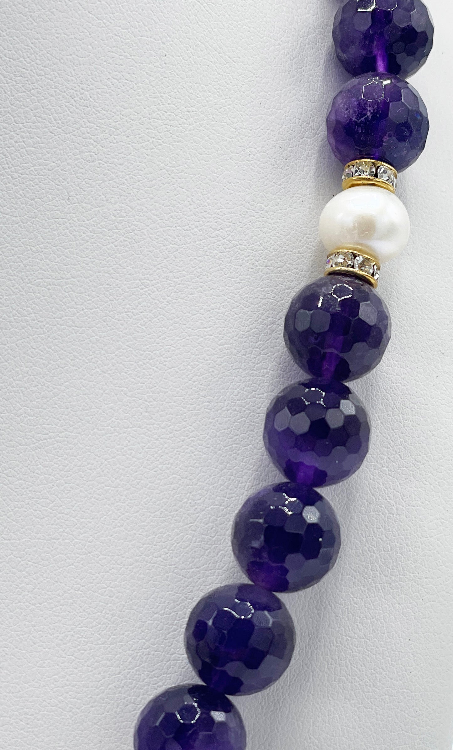 Amethyst und Perle Halskette