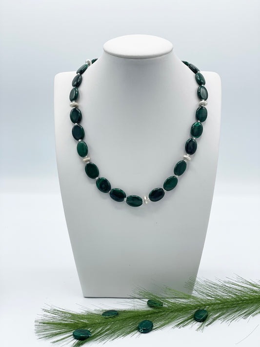 Malachit Halskette