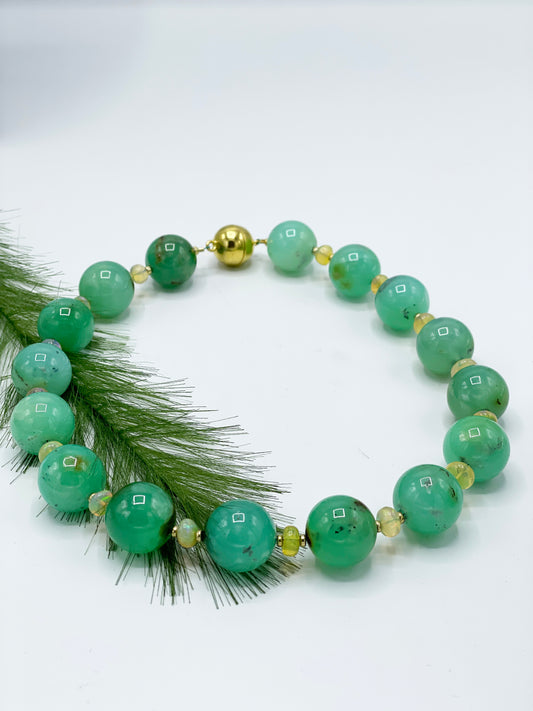 Chrysopras Halskette