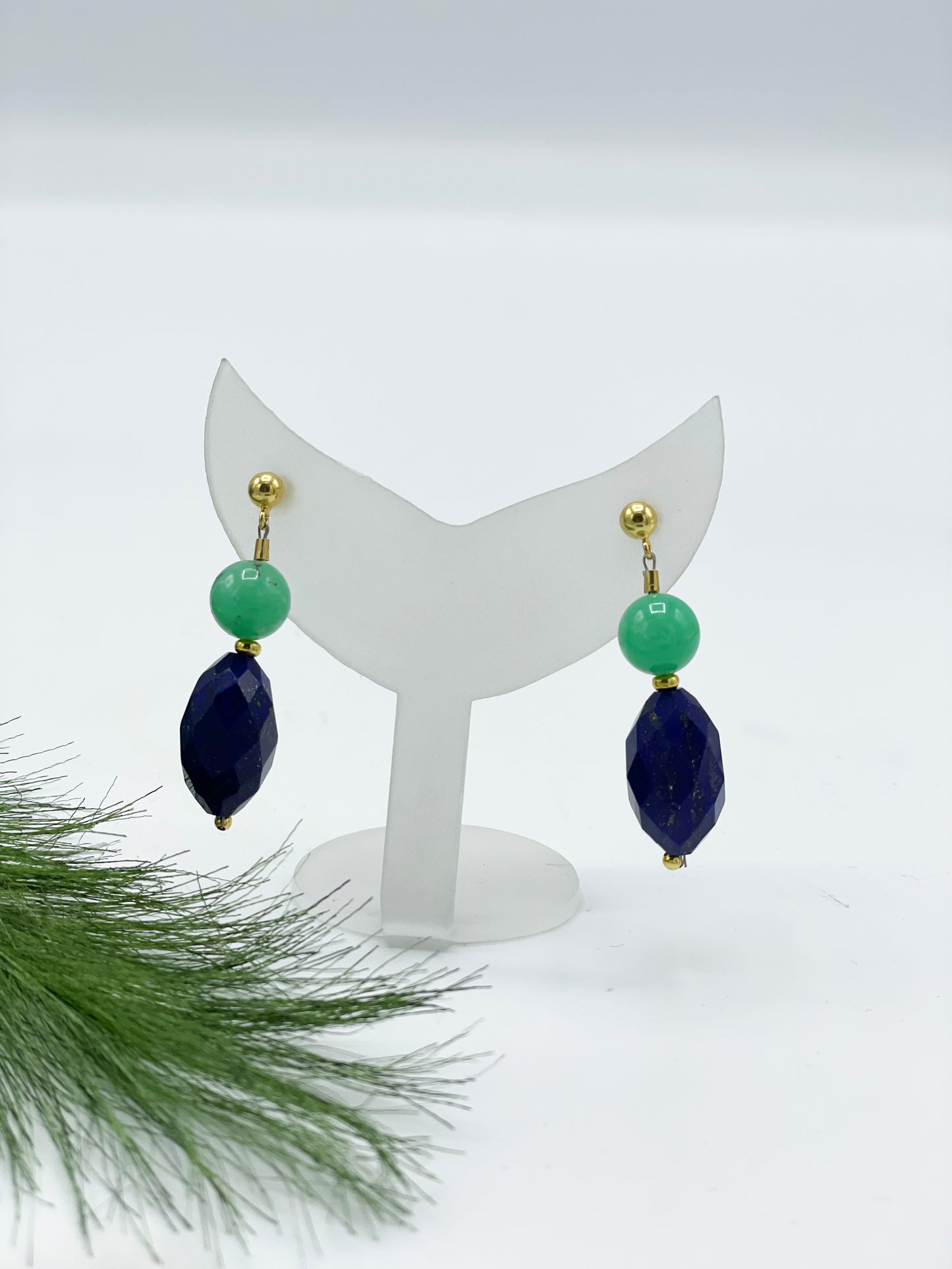 Lapislazuli & Chrysopras Ohrringe