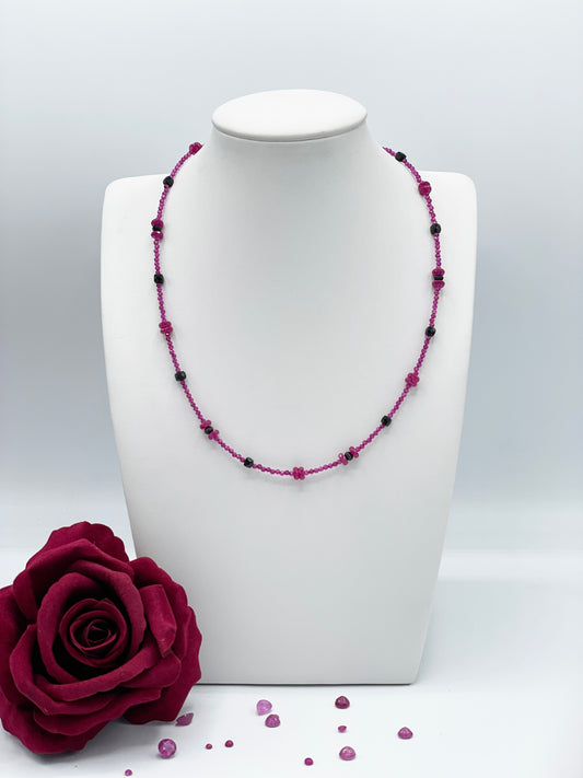 Rubin Halskette mit Spinell