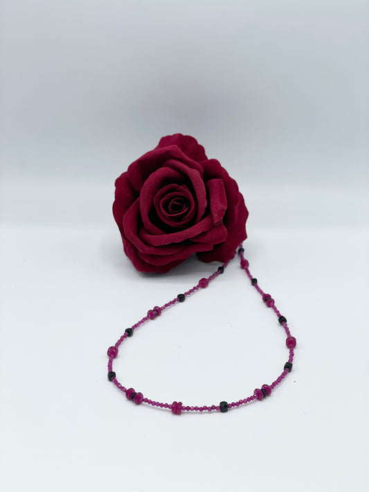 Rubin Halskette mit Spinell