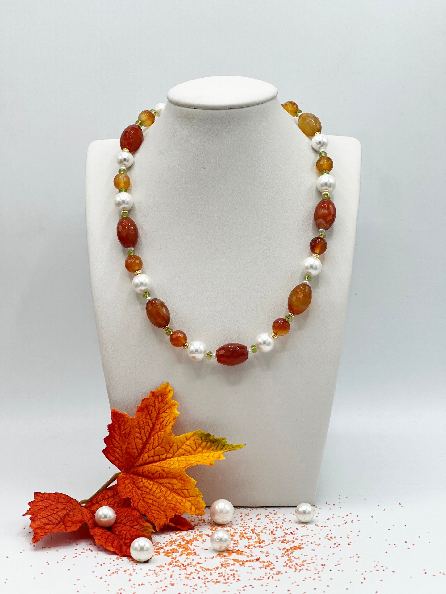 Karneol & Shellperle Halskette