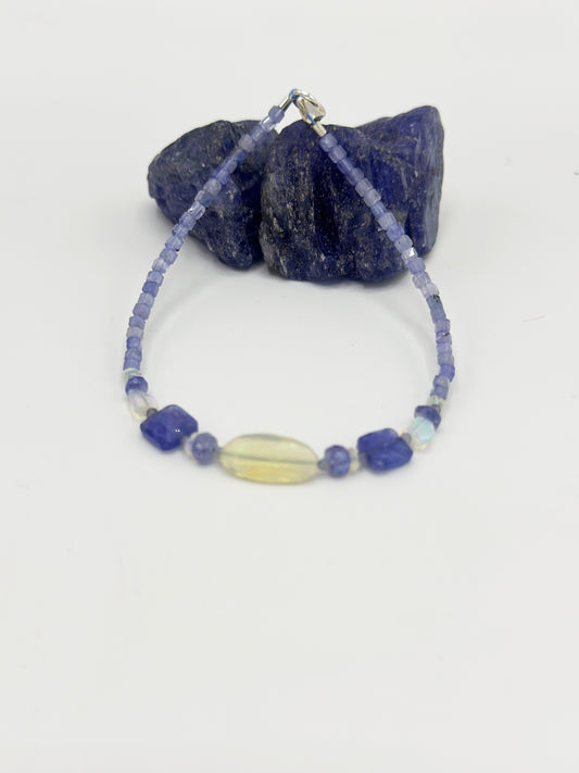Tansanit & Opal Armband