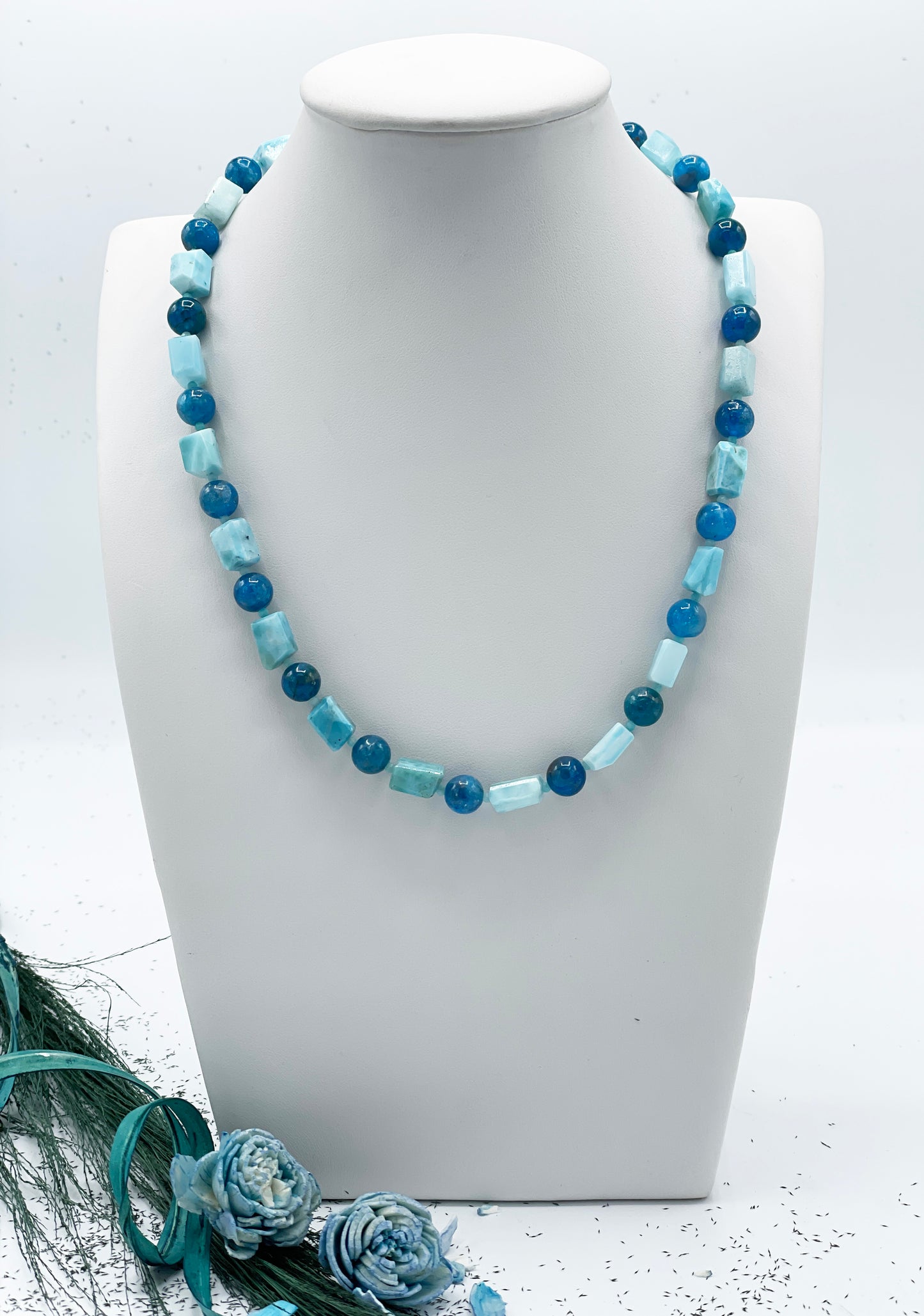 Larimar & Apatit Halskette