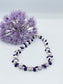 Amethyst Tropfen mit Perle Halskette